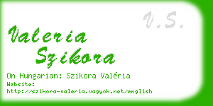 valeria szikora business card