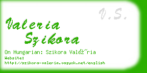 valeria szikora business card